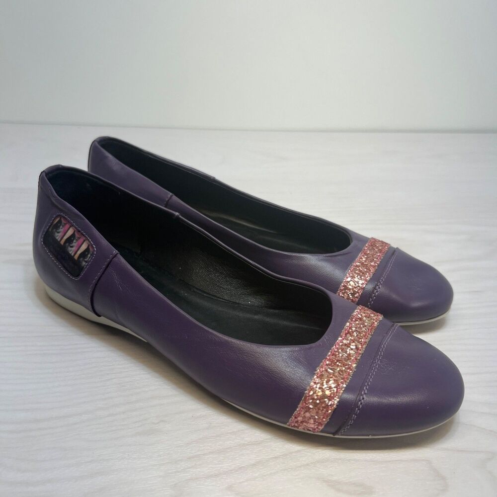 3 Cool Cats Andrea Myers Size 39 Womens‎ Shoes Flats Purple Custom Design Shoes